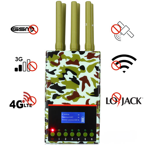 Camouflage portable cell phone jammer