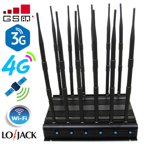 High Power UHF VHF 315MHz 433MHz GSM 3G 4G GPS jammer